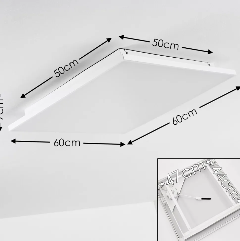 Plafonnier Bankura Led Blanc, 1 Lumiere, Telecommandes
