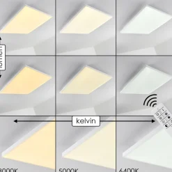 Plafonnier Bankura Led Blanc, 1 Lumiere, Telecommandes