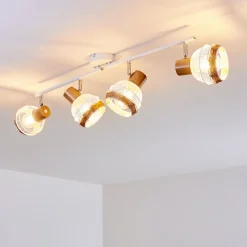 Plafonnier Bariloche Chrome, Blanc, 4 Lumieres