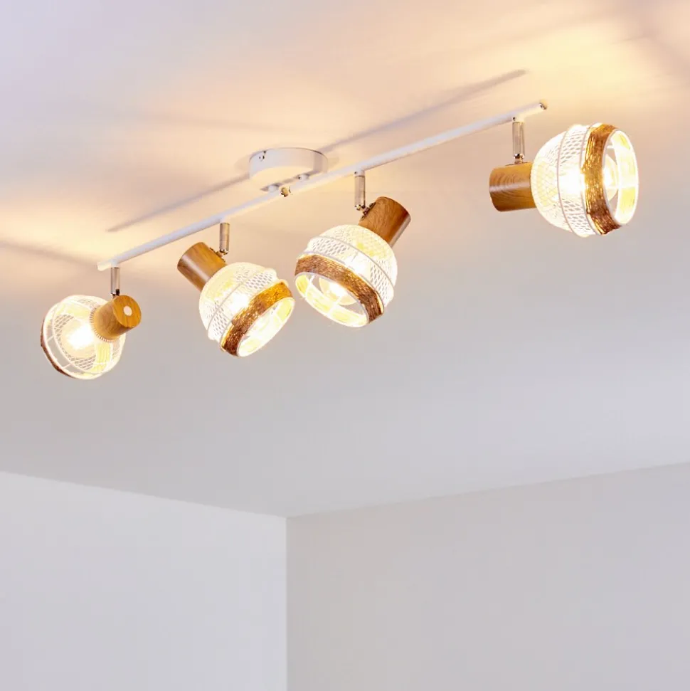 Plafonnier Bariloche Chrome, Blanc, 4 Lumieres