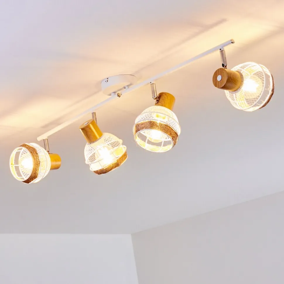 Plafonnier Bariloche Chrome, Blanc, 4 Lumieres