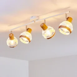 Plafonnier Bariloche Chrome, Blanc, 4 Lumieres
