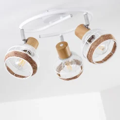 Plafonnier Bariloche Chrome, Blanc, 3 Lumieres