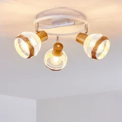 Plafonnier Bariloche Chrome, Blanc, 3 Lumieres