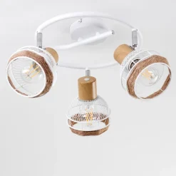Plafonnier Bariloche Chrome, Blanc, 3 Lumieres