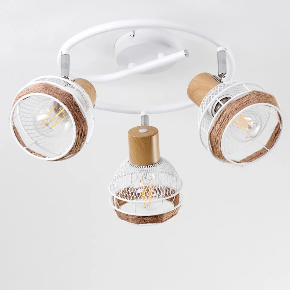 Plafonnier Bariloche Chrome, Blanc, 3 Lumieres