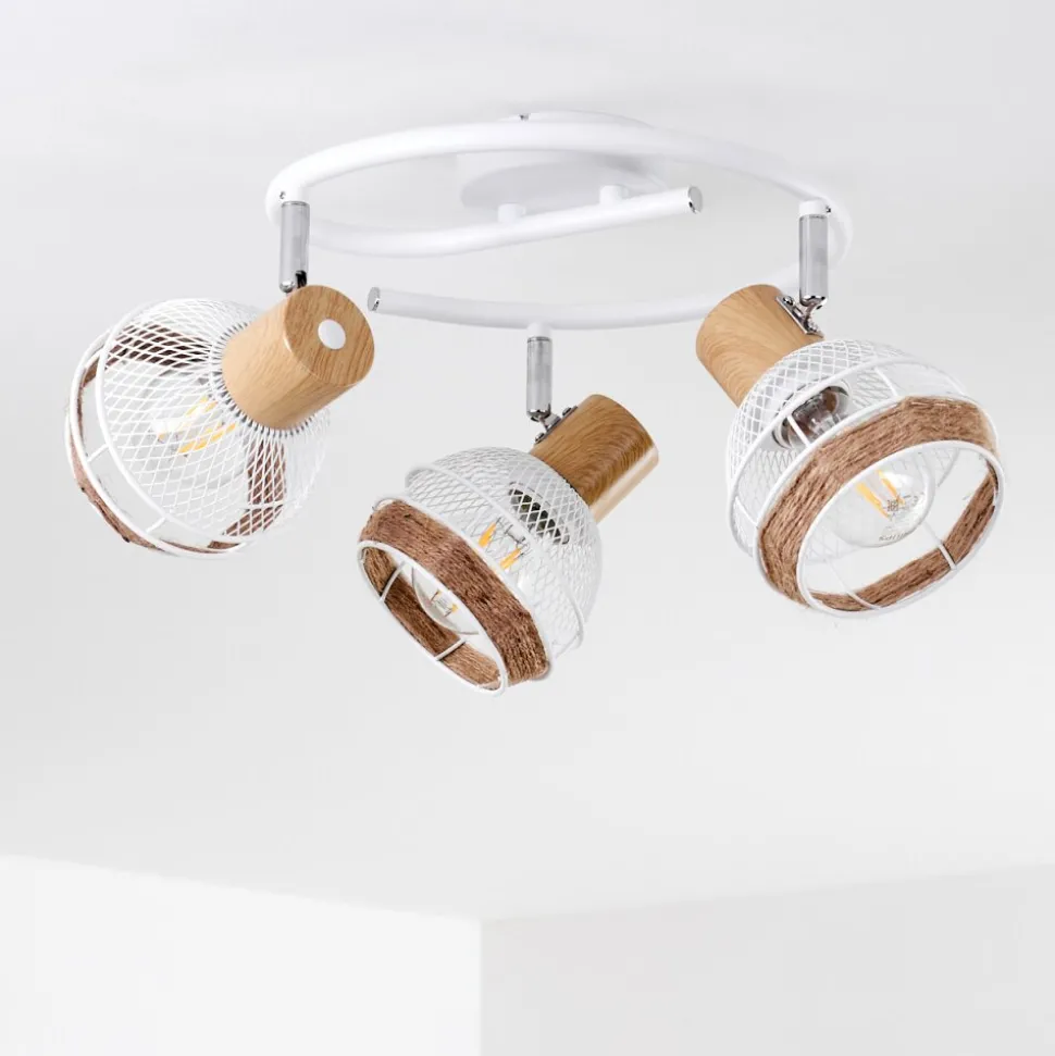 Plafonnier Bariloche Chrome, Blanc, 3 Lumieres