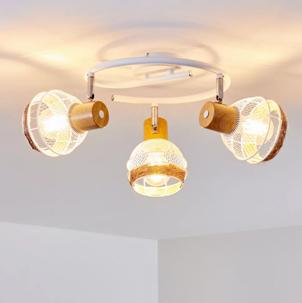 Plafonnier Bariloche Chrome, Blanc, 3 Lumieres