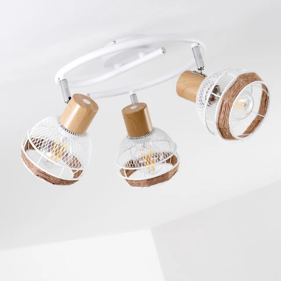 Plafonnier Bariloche Chrome, Blanc, 3 Lumieres