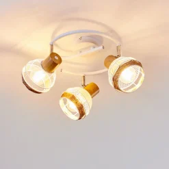 Plafonnier Bariloche Chrome, Blanc, 3 Lumieres