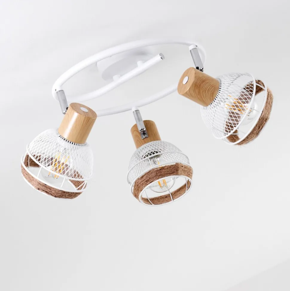 Plafonnier Bariloche Chrome, Blanc, 3 Lumieres