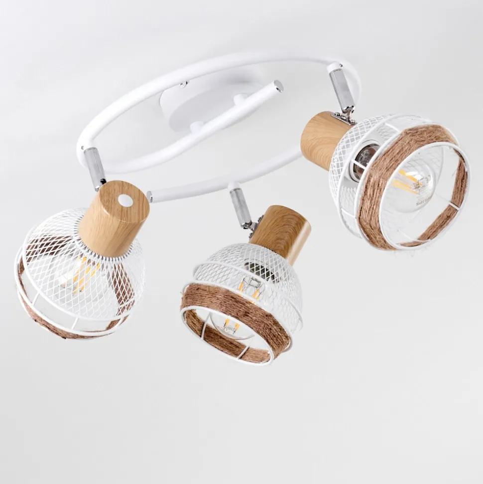 Plafonnier Bariloche Chrome, Blanc, 3 Lumieres