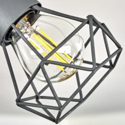 Plafonnier Baripada Anthracite, Chrome, 4 Lumieres