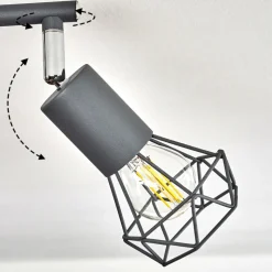 Plafonnier Baripada Anthracite, Chrome, 4 Lumieres
