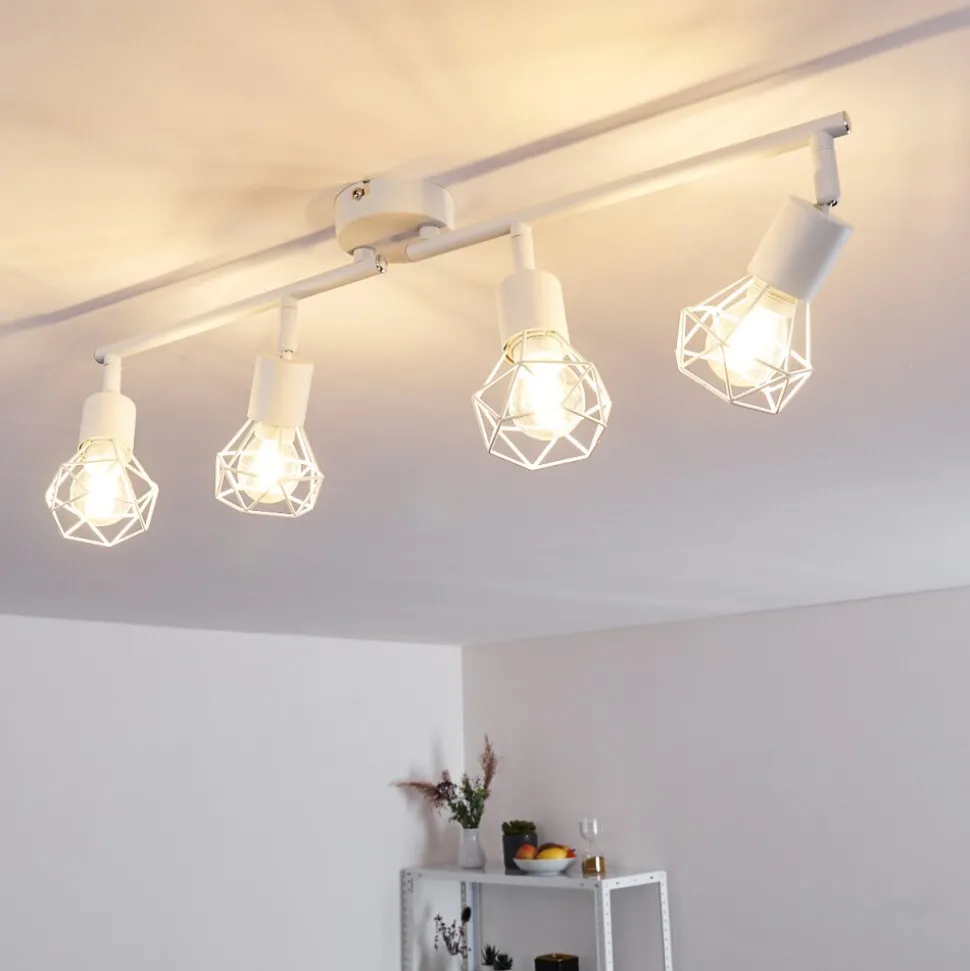 Plafonnier Baripada Blanc, 4 Lumieres
