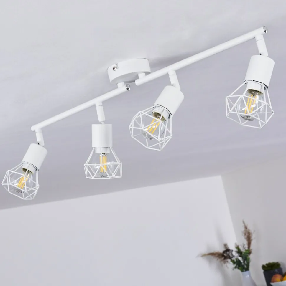 Plafonnier Baripada Blanc, 4 Lumieres