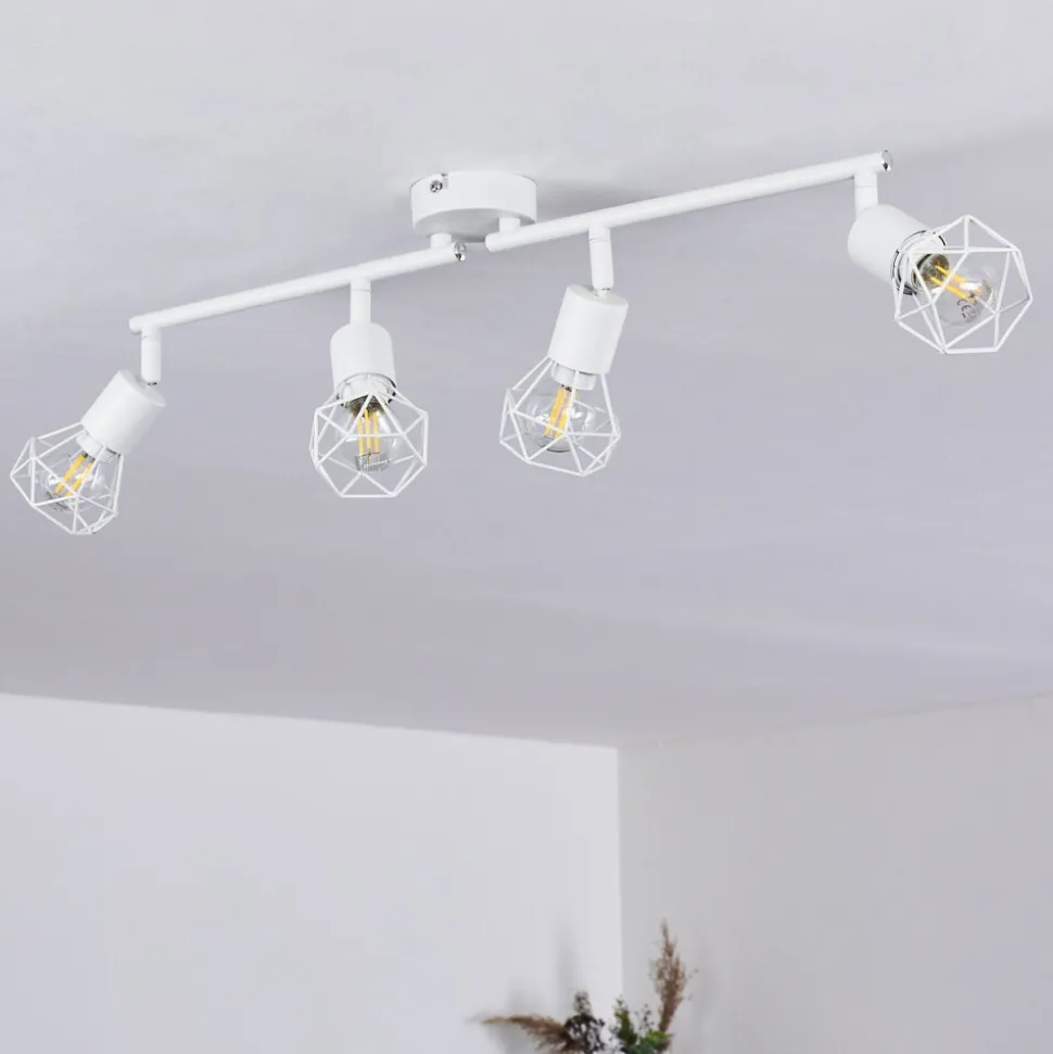 Plafonnier Baripada Blanc, 4 Lumieres