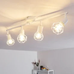 Plafonnier Baripada Blanc, 4 Lumieres