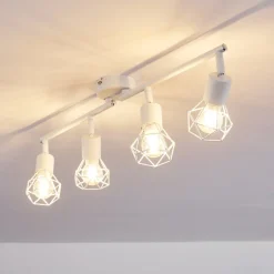 Plafonnier Baripada Blanc, 4 Lumieres