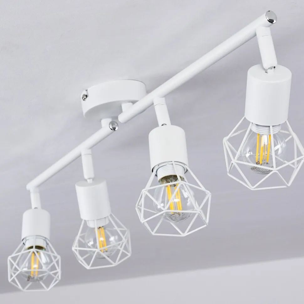 Plafonnier Baripada Blanc, 4 Lumieres