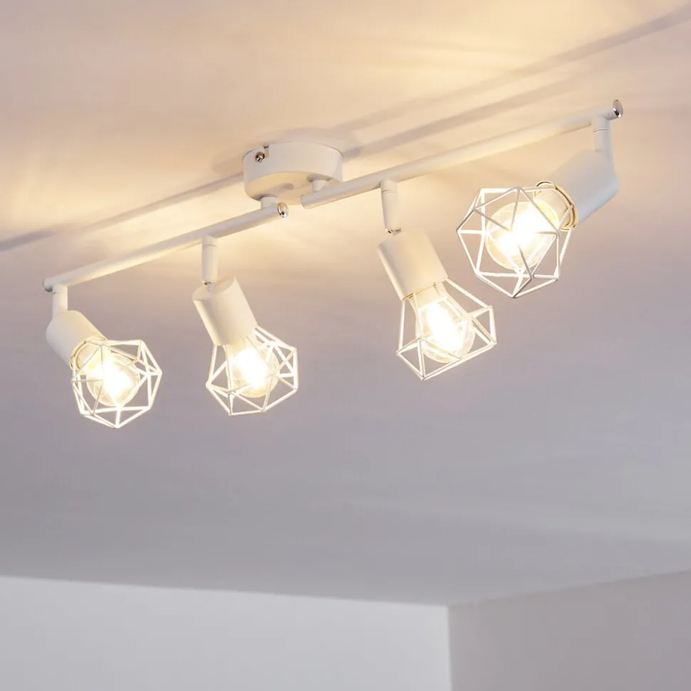 Plafonnier Baripada Blanc, 4 Lumieres