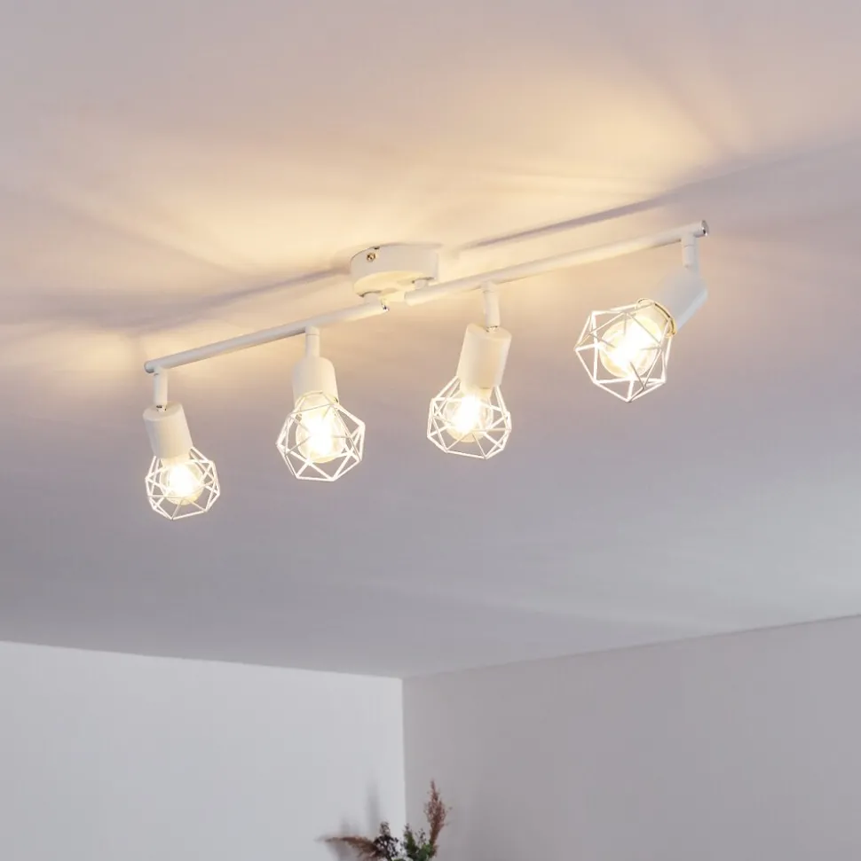 Plafonnier Baripada Blanc, 4 Lumieres