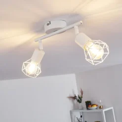 Plafonnier Baripada Blanc, 2 Lumieres