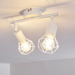Plafonnier Baripada Blanc, 2 Lumieres