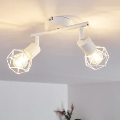 Plafonnier Baripada Blanc, 2 Lumieres
