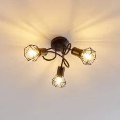 Plafonnier Baripada Noir, 3 Lumieres