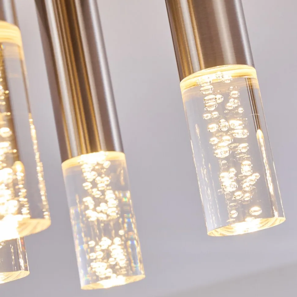 Plafonnier Basvuly Led Nickel Mat, 6 Lumieres