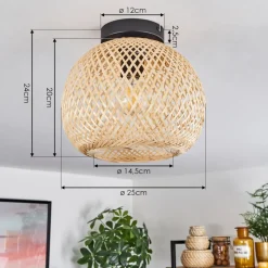 Plafonnier Bauro Ecru, 1 Lumiere