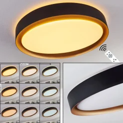 Plafonnier Beade Led Or, Noir, 1 Lumiere, Telecommandes