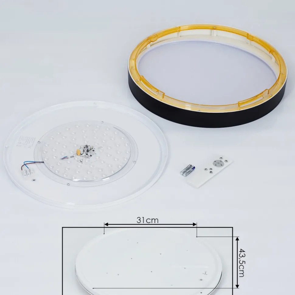 Plafonnier Beade Led Or, Noir, 1 Lumiere, Telecommandes