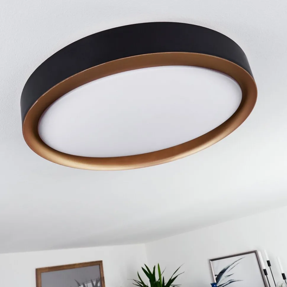 Plafonnier Beade Led Or, Noir, 1 Lumiere, Telecommandes