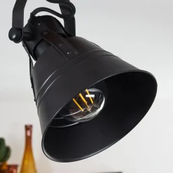 Plafonnier Berkeley Bois Fonce, Noir, 2 Lumieres