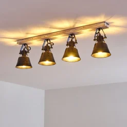 Plafonnier Berkeley Or, Blanc, 4 Lumieres