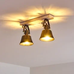 Plafonnier Berkeley Or, Blanc, 2 Lumieres