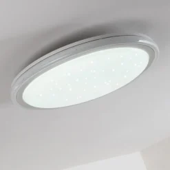 Plafonnier Bermeo Led Blanc, 2 Lumieres, Telecommandes, Changeur De Couleurs