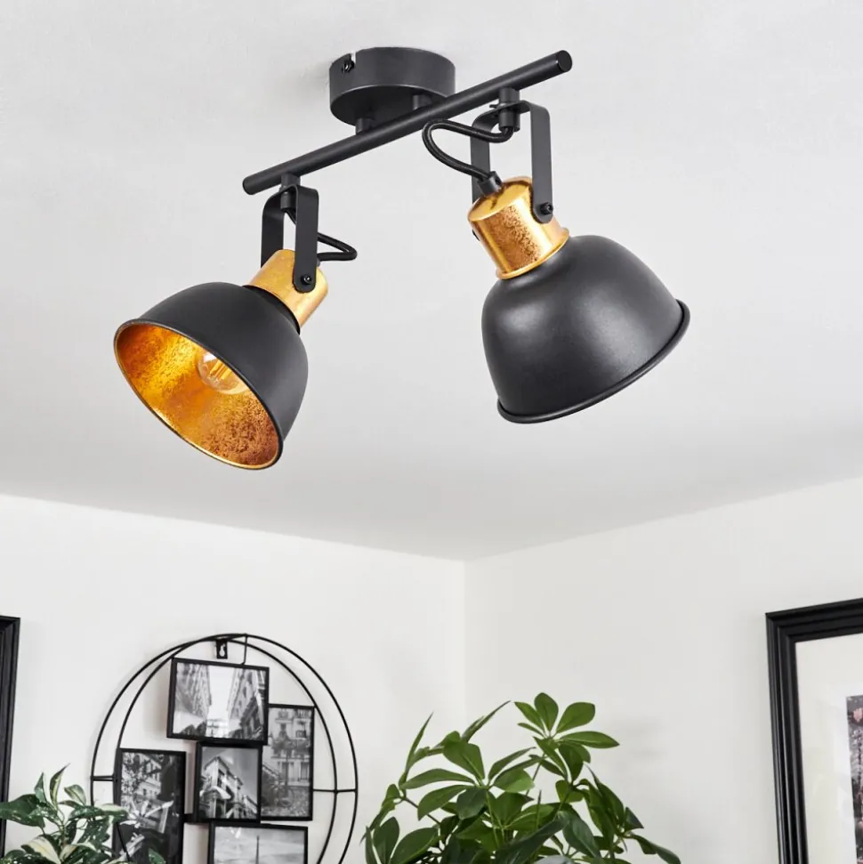 Plafonnier Borik Noir, 2 Lumieres