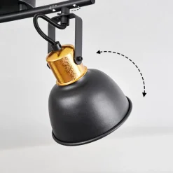 Plafonnier Borik Noir, 2 Lumieres