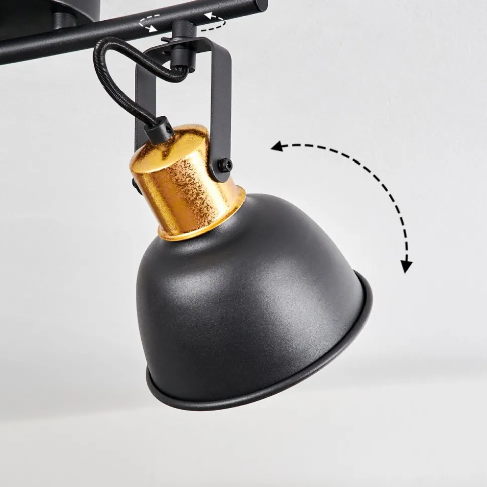 Plafonnier Borik Noir, 2 Lumieres
