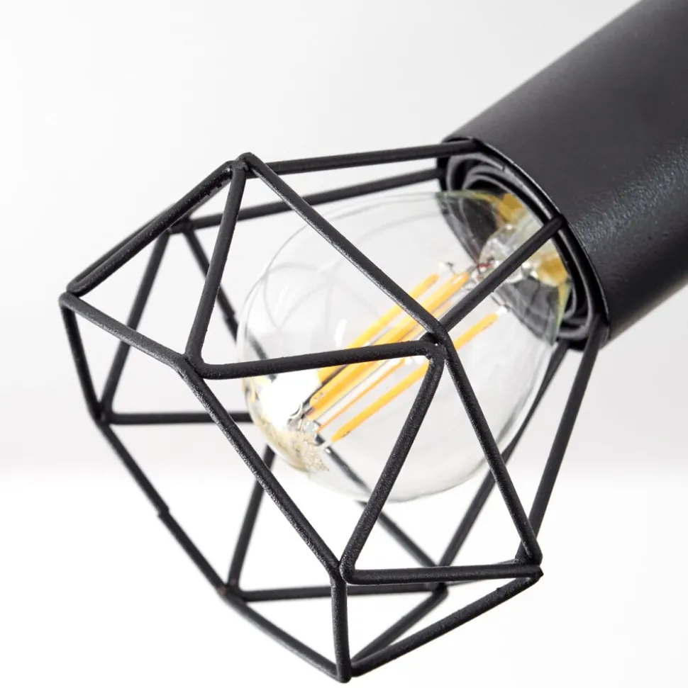 Plafonnier Borio Brun, Noir, 3 Lumieres