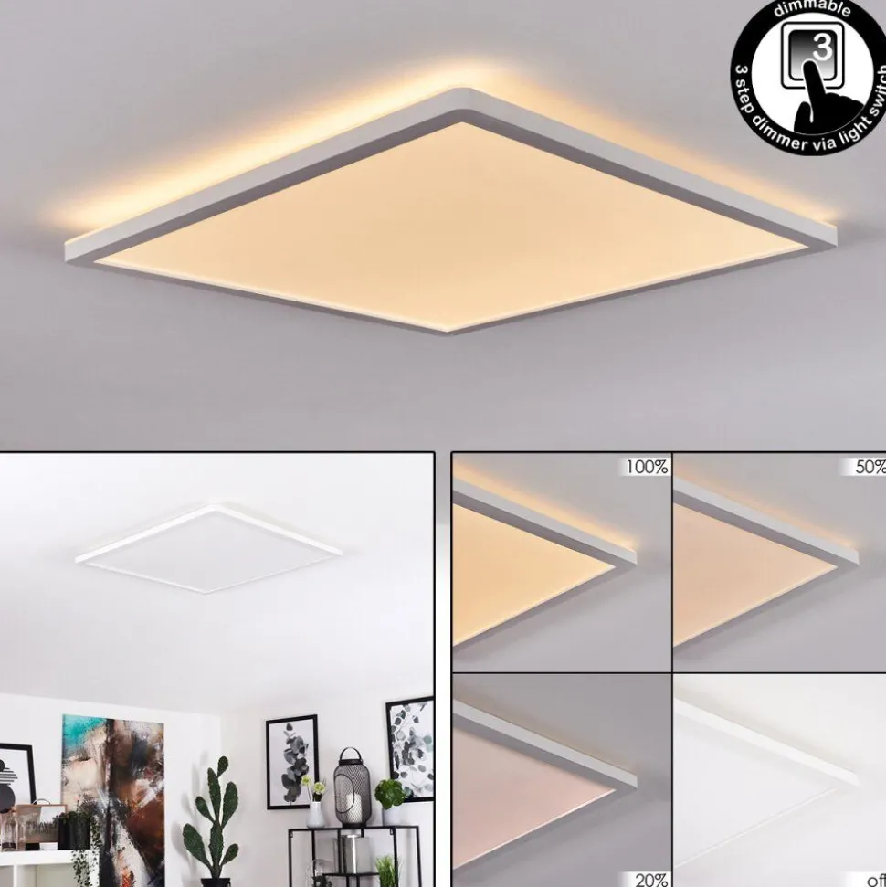 Plafonnier Boyero Led Blanc, 1 Lumiere