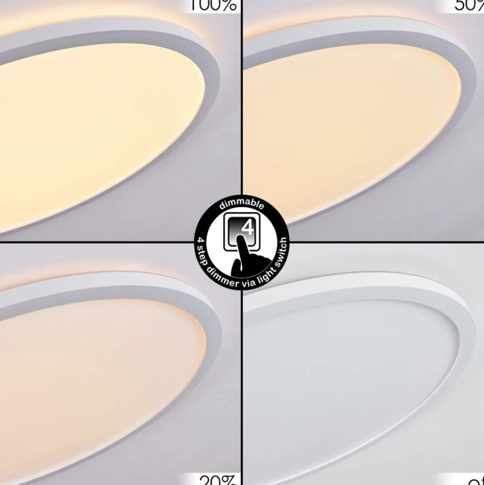 Plafonnier Boyero Led Blanc, 1 Lumiere