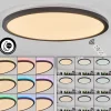 Plafonnier Boyero Led Noir, 2 Lumieres, Telecommandes, Changeur De Couleurs