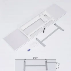 Plafonnier Buenaventura Led Blanc, 1 Lumiere, Telecommandes, Changeur De Couleurs