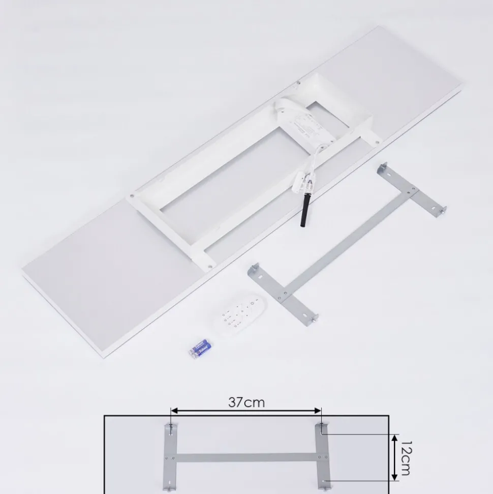 Plafonnier Buenaventura Led Blanc, 1 Lumiere, Telecommandes, Changeur De Couleurs