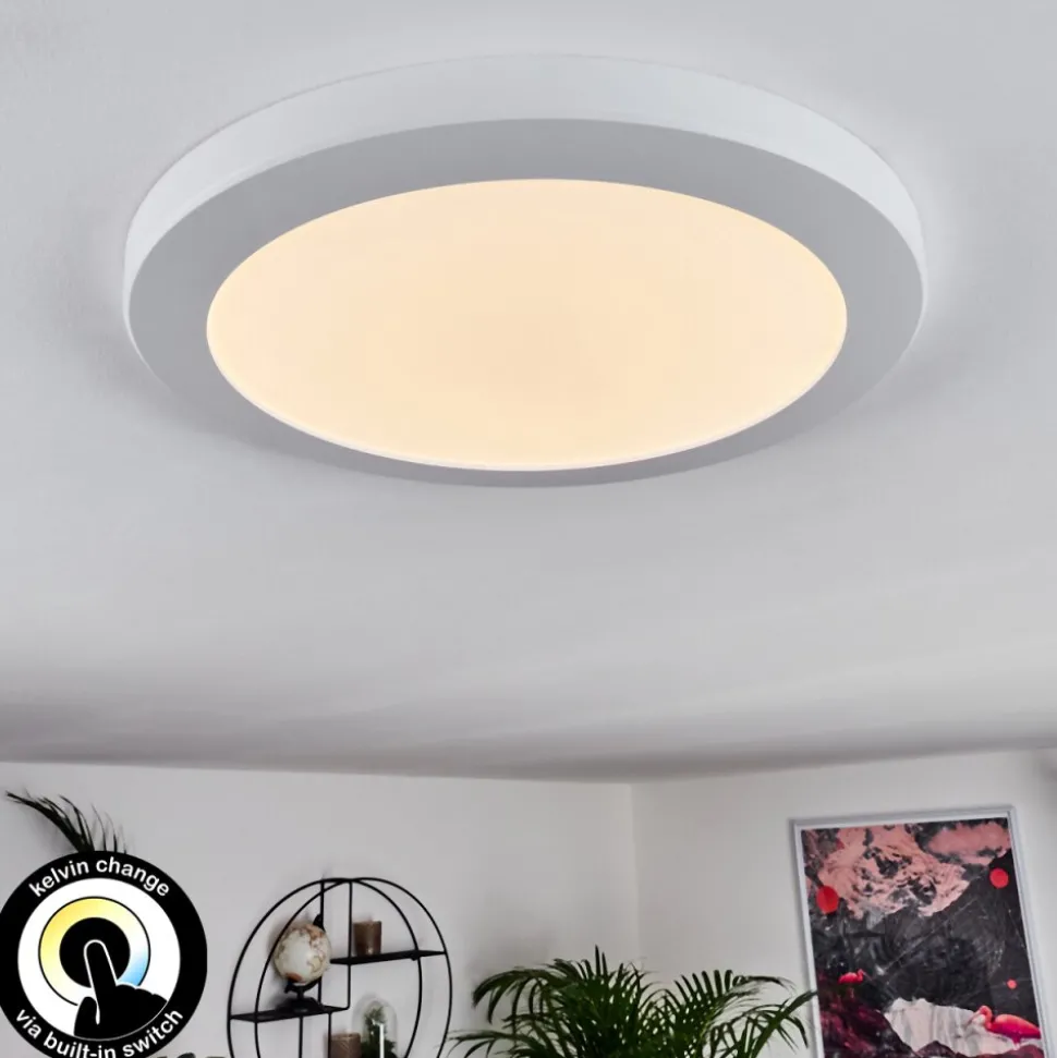 Plafonnier Canditas Led Blanc, 1 Lumiere