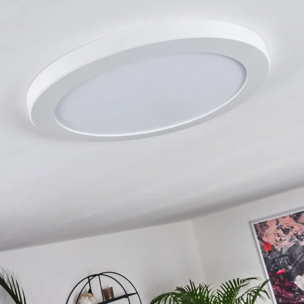 Plafonnier Canditas Led Blanc, 1 Lumiere